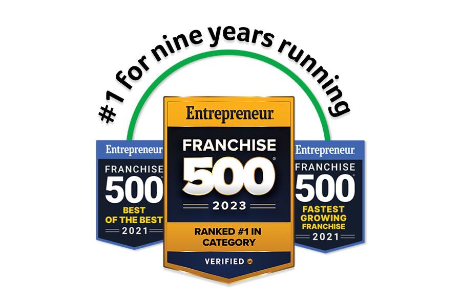 #1 for 9 years running | Entrepreneur Franchise 500 Rank #1 in Category